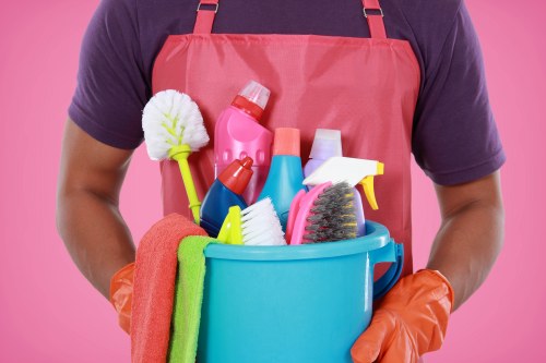 Local cleaners preparing a kitchen for move-out inspection in Hackney
