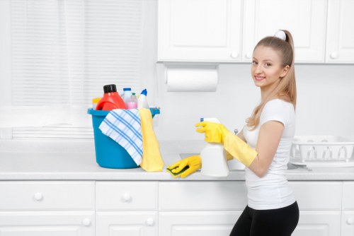 Deep cleaning a corner sofa in a Hackney property