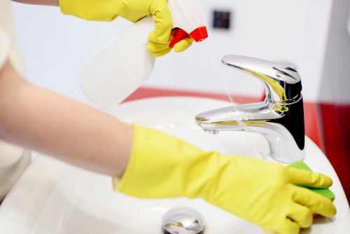 Local cleaner working in a Hackney residential property