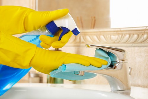 Deep cleaning of tile and grout flooring in a Hackney property